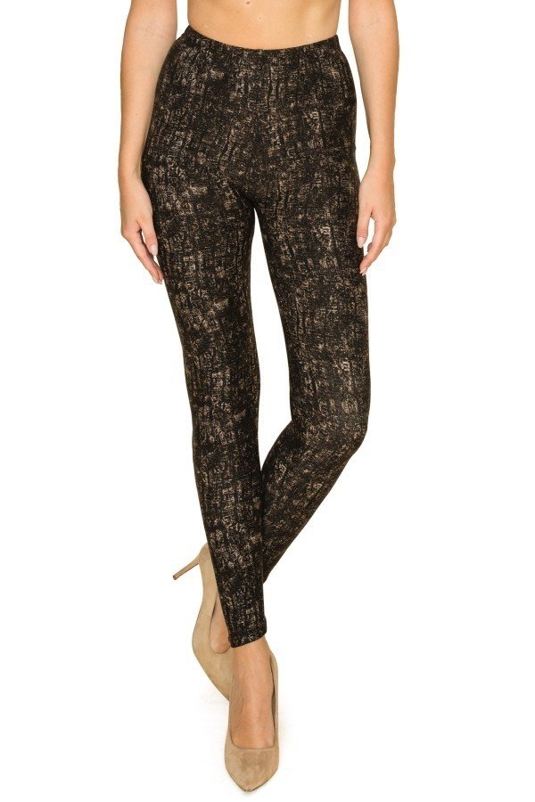 Multi Print, Full Length, High Waisted Leggings In A Fitted Style