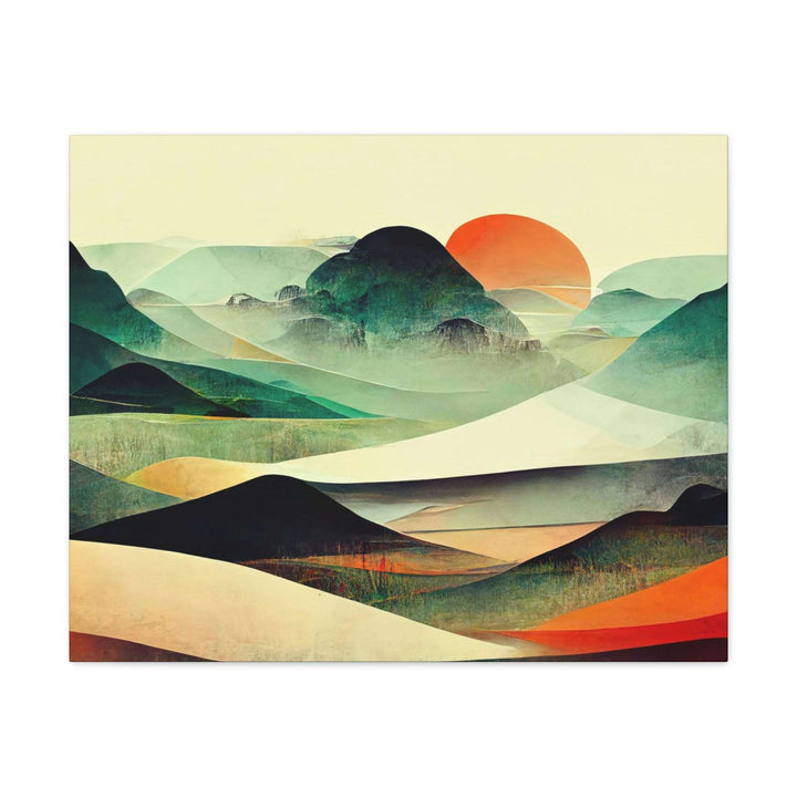 PopularityPro Vibrant Abstract Landscape Canvas Print