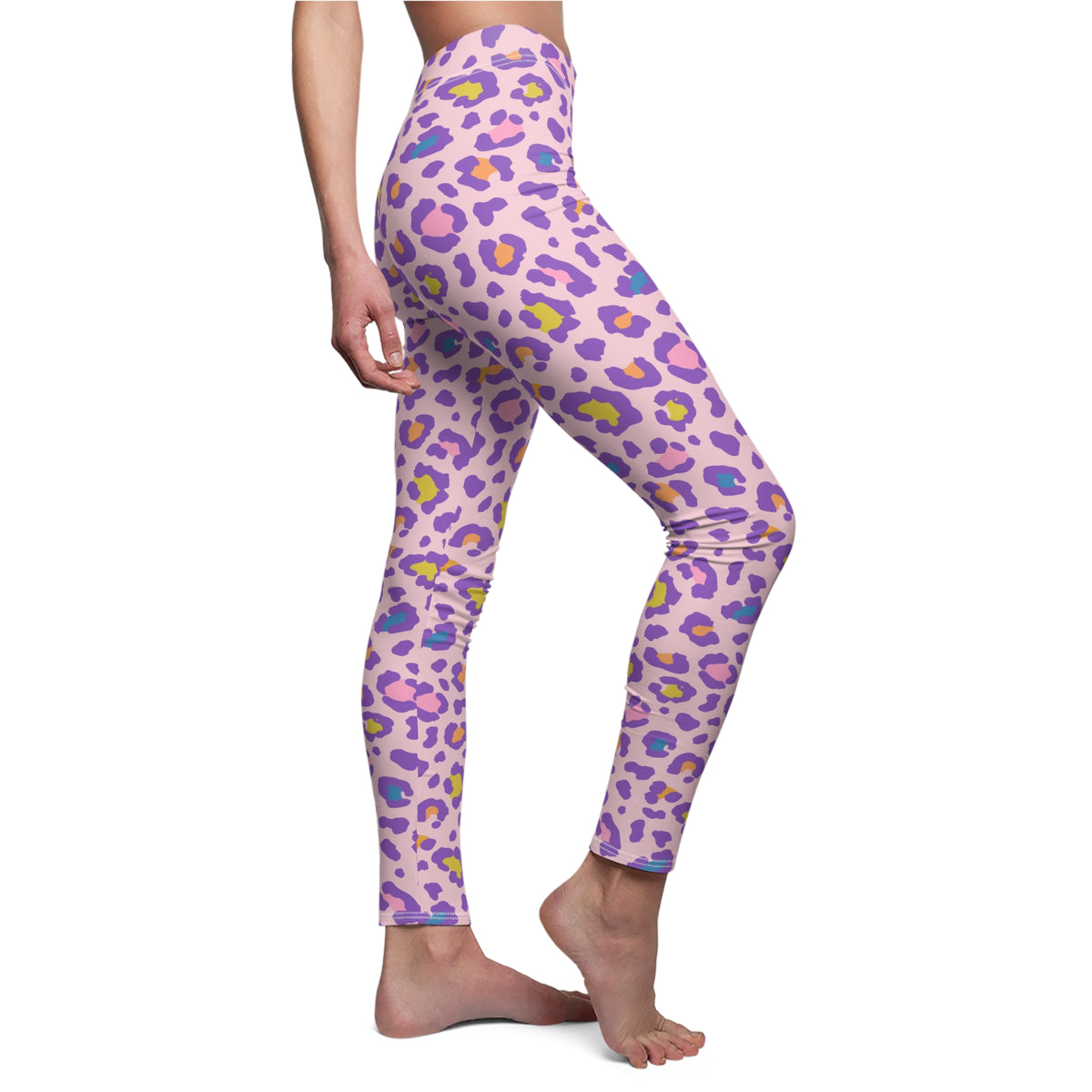 CIASARA Purple Pastel Leopard Print Leggings Women's Leggings All-Over Print UK