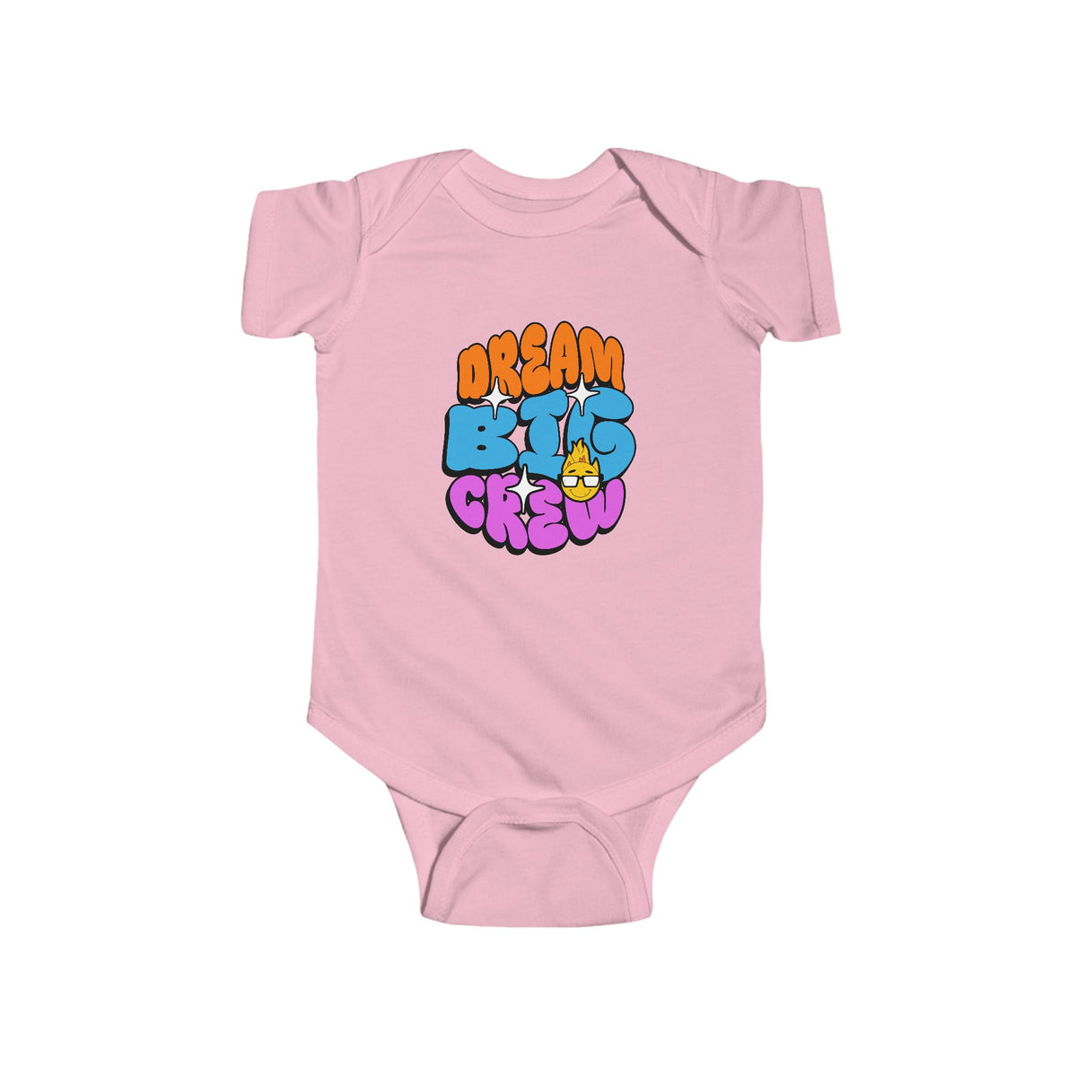 CIASARA Baby Bodysuit Dream Big Crew Infant Bodysuit - Cute Retro Graphic Baby Infant One-Piece Snap Suit Baby Gift UK