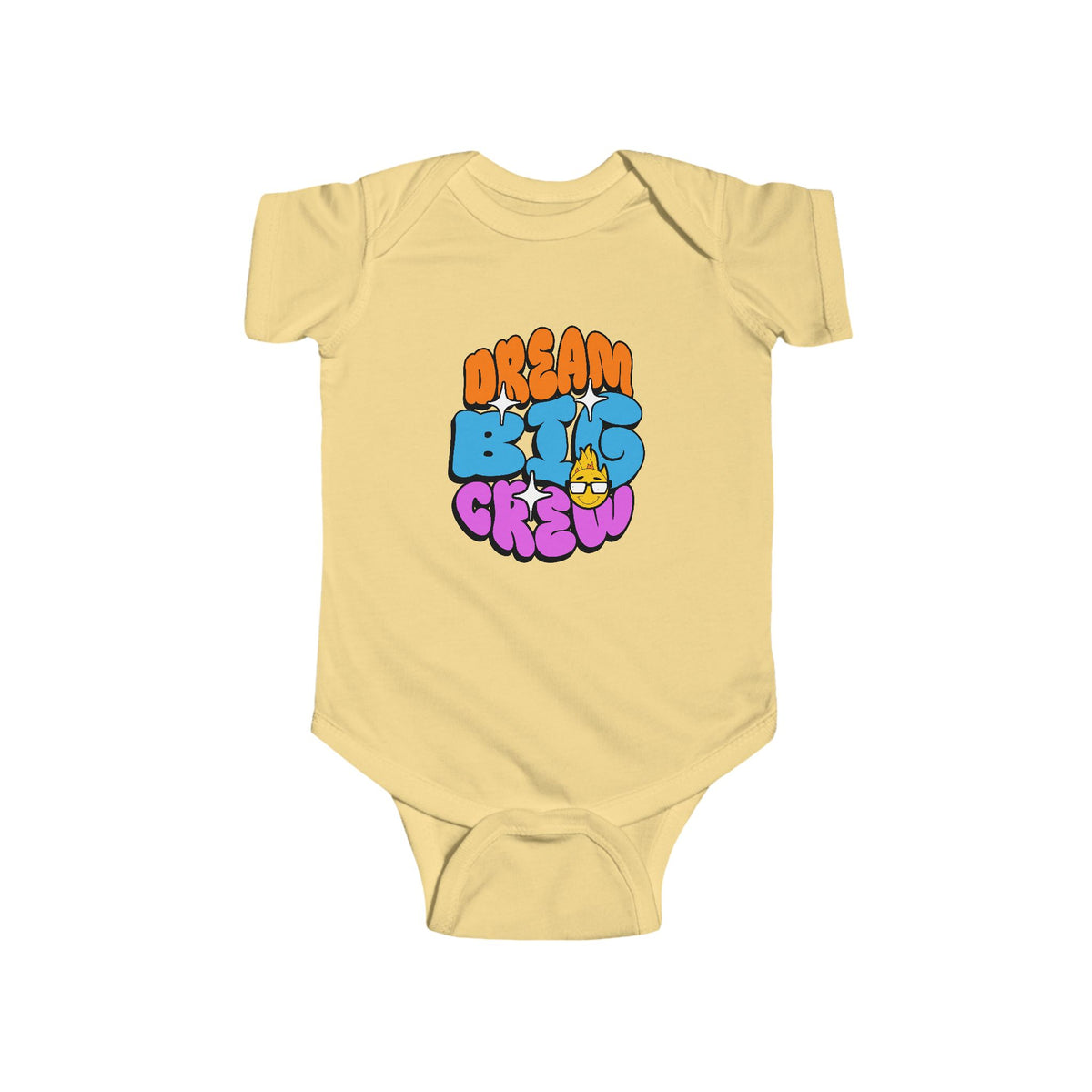 CIASARA Baby Bodysuit Dream Big Crew Infant Bodysuit - Cute Retro Graphic Baby Infant One-Piece Snap Suit Baby Gift UK