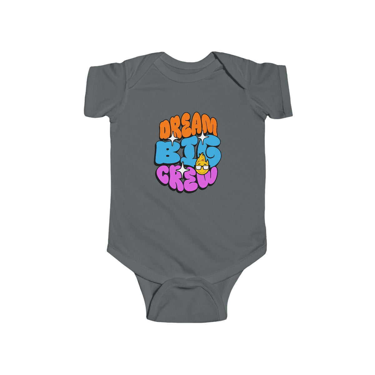 CIASARA Baby Bodysuit Dream Big Crew Infant Bodysuit - Cute Retro Graphic Baby Infant One-Piece Snap Suit Baby Gift UK