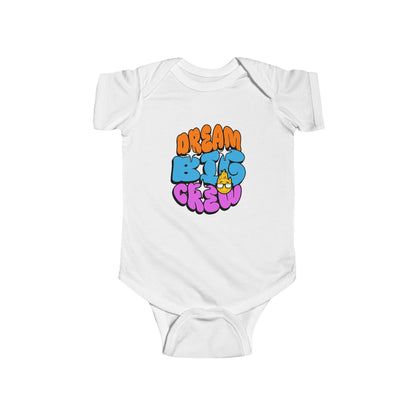 CIASARA Baby Bodysuit Dream Big Crew Infant Bodysuit - Cute Retro Graphic Baby Infant One-Piece Snap Suit Baby Gift UK