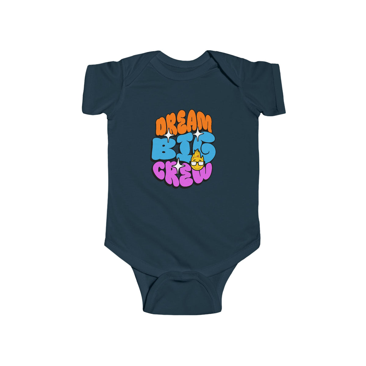CIASARA Baby Bodysuit Dream Big Crew Infant Bodysuit - Cute Retro Graphic Baby Infant One-Piece Snap Suit Baby Gift UK