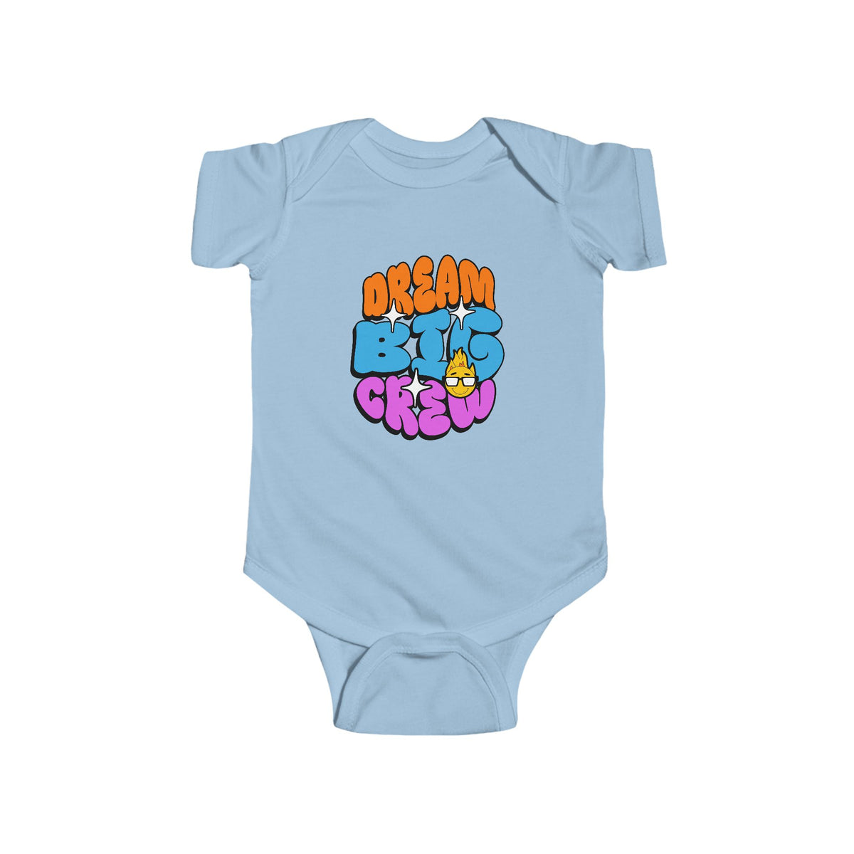 CIASARA Baby Bodysuit Dream Big Crew Infant Bodysuit - Cute Retro Graphic Baby Infant One-Piece Snap Suit Baby Gift UK