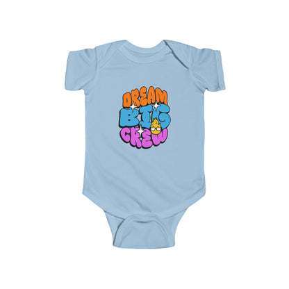 CIASARA Baby Bodysuit Dream Big Crew Infant Bodysuit - Cute Retro Graphic Baby Infant One-Piece Snap Suit Baby Gift UK
