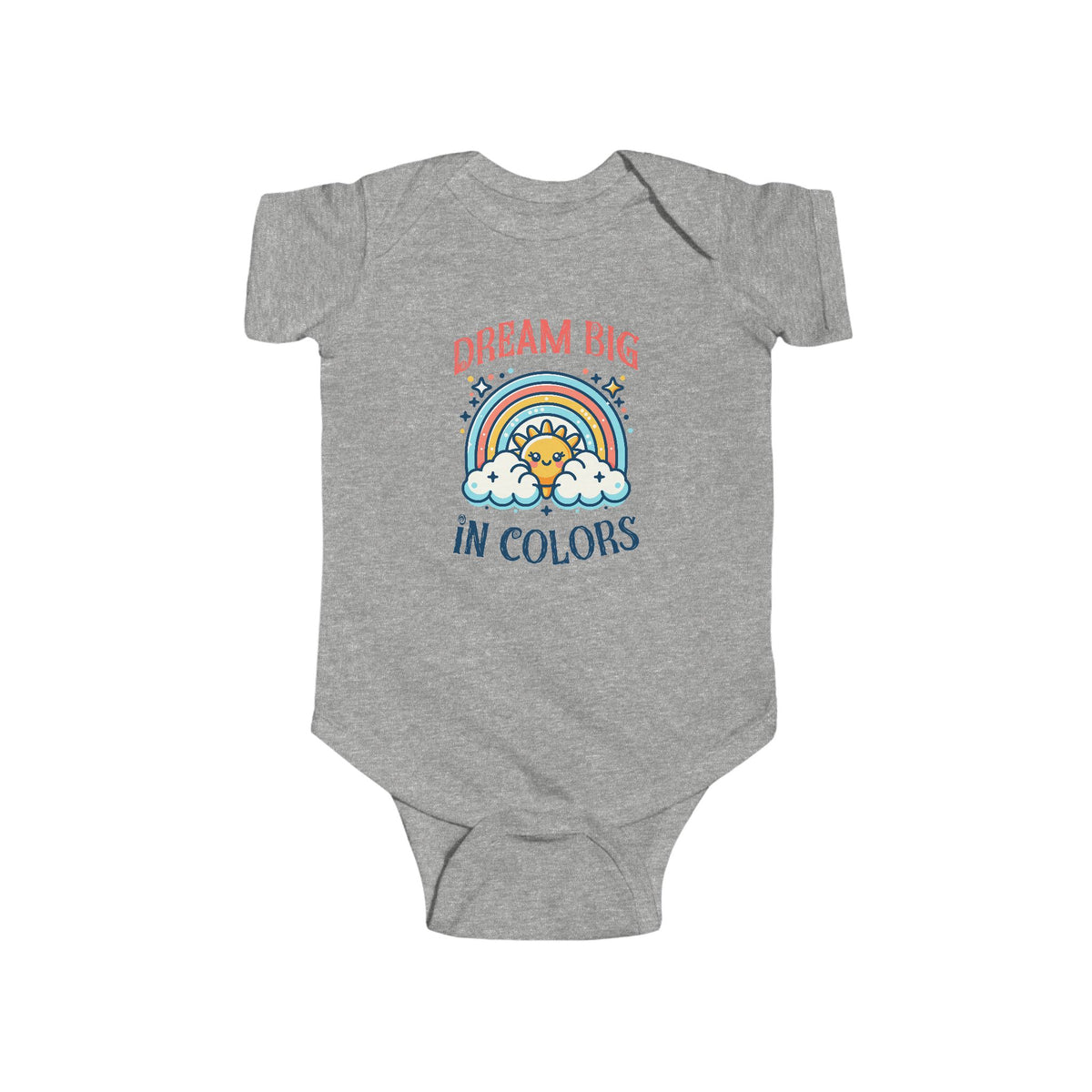 CIASARA Baby Bodysuit Dream Big in Colors Baby Bodysuit Infant One-Piece Snap Suit Baby Gift UK