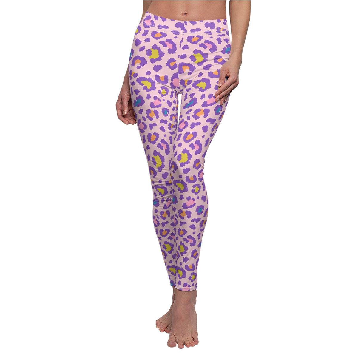 CIASARA Purple Pastel Leopard Print Leggings Women's Leggings All-Over Print UK