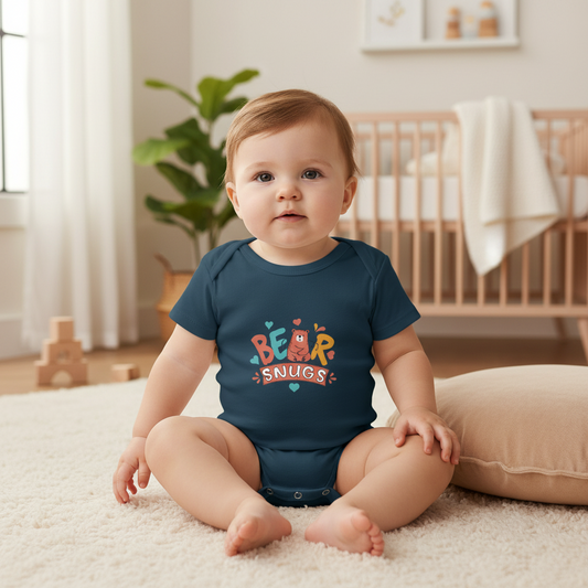 CIASARA Baby Bodysuit Bear Hugs Infant Bodysuit - Cute Baby One-Piece Snap Suit Infant One-Piece Snap Suit Baby Gift UK