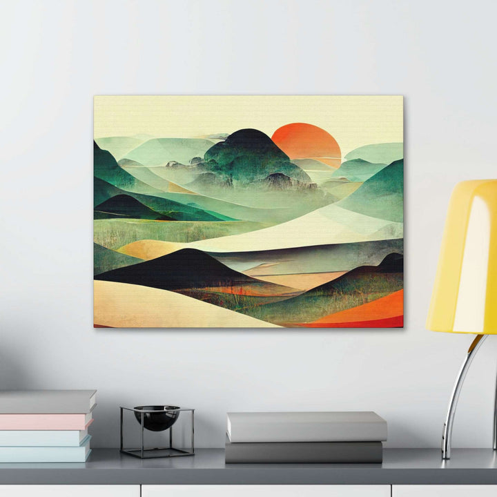 PopularityPro Vibrant Abstract Landscape Canvas Print