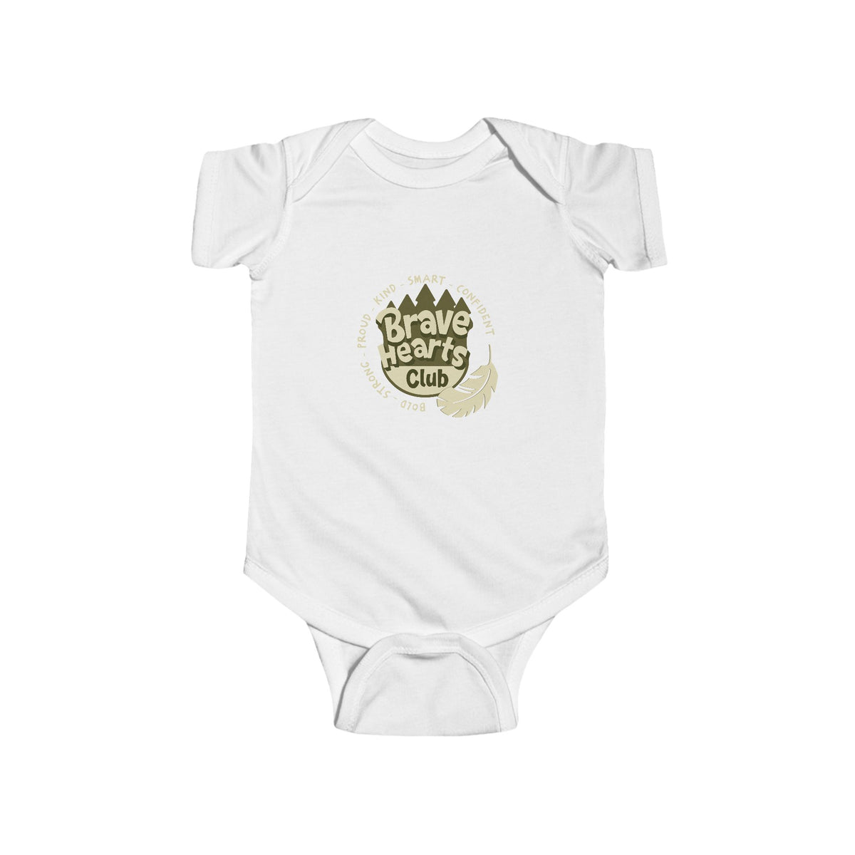 CIASARA Baby Bodysuit Brave Hearts Club Infant Bodysuit Infant One-Piece Snap Suit Baby Gift UK