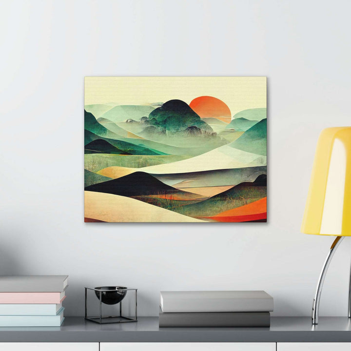 PopularityPro Vibrant Abstract Landscape Canvas Print