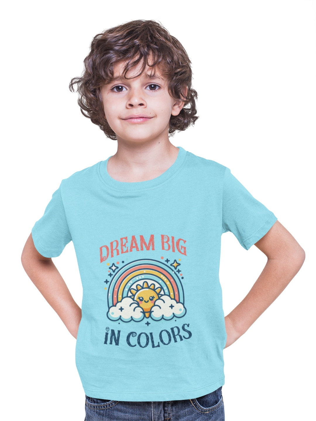 CIASARA Dream Big in Colors T boys graphic T-shirt – flat lay, kids cotton tee ages 2–13
