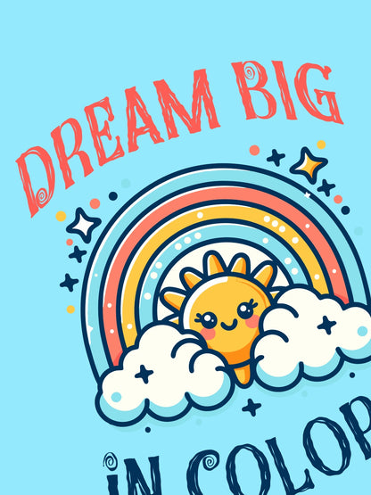 CIASARA Dream Big in Colors T boys graphic T-shirt – folded view, kids cotton tee ages 2–13