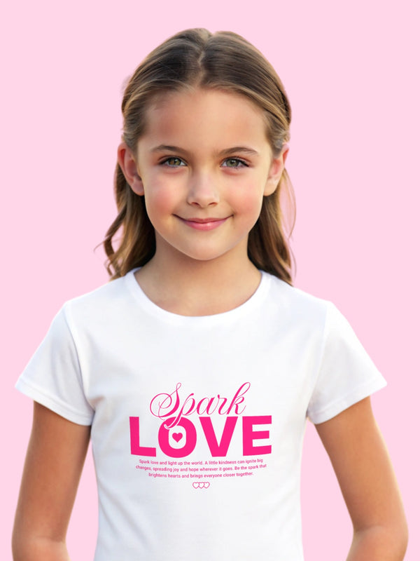 CIASARA Girls Graphic T-shirt | Spark Love™ Kids T-shirt