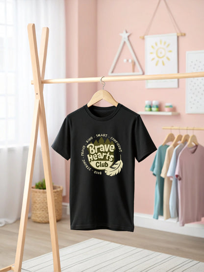 CIASARA Kids T-Shirt Brave Hearts Club Kids Graphic Tee UK