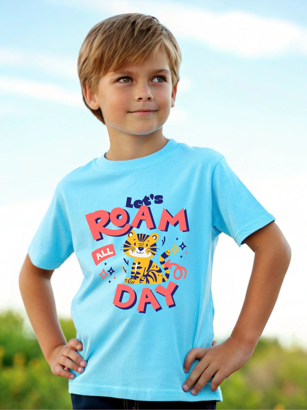 CIASARA Boys Graphic T-Shirt | Let's Roam All Day™ Kids Cotton T-Shirt