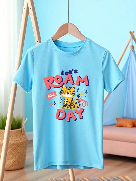 CIASARA Kids T-Shirt Let's Roam All Day Kids Graphic Tee UK