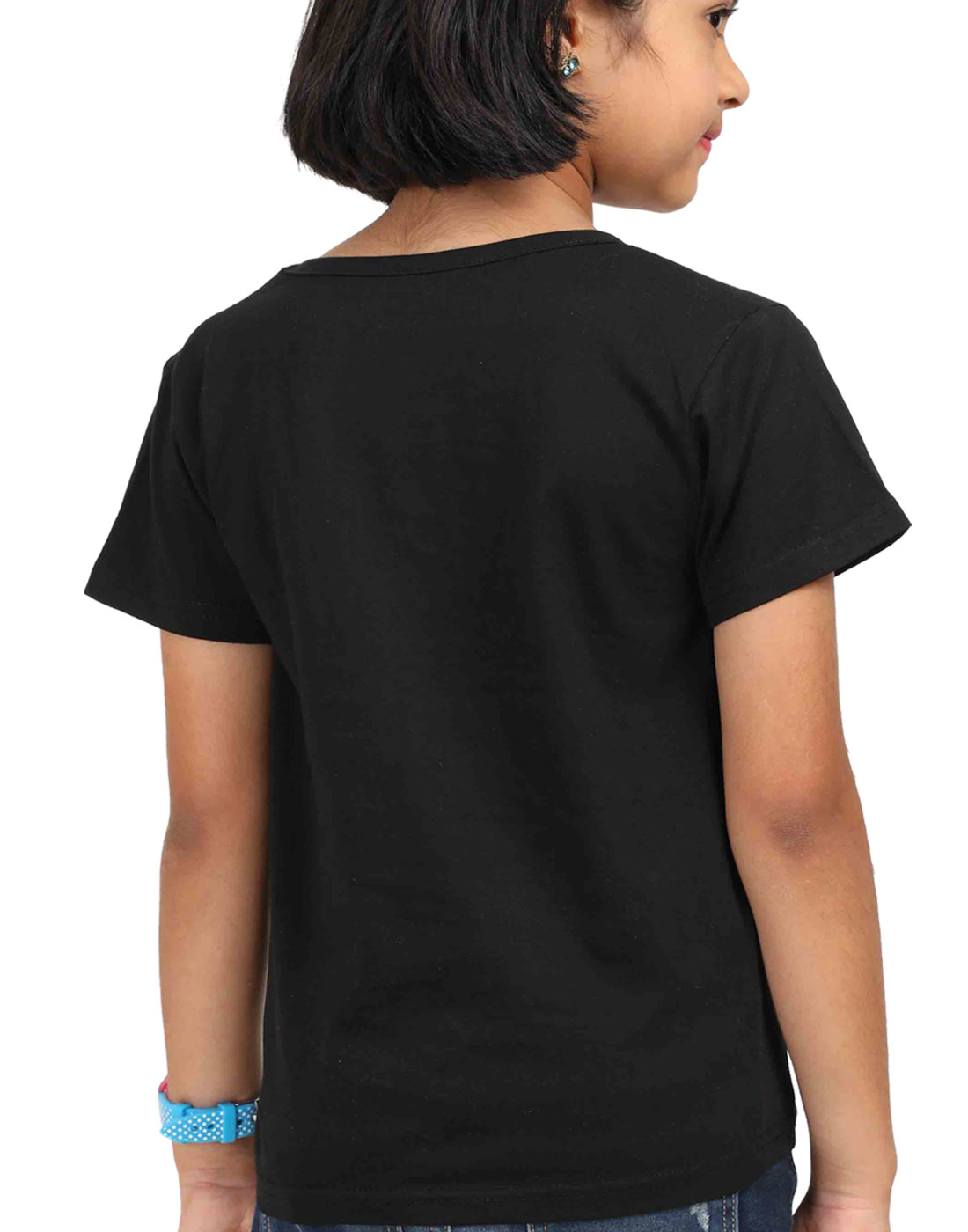 CIASARA Shine Bright Together girls graphic T-shirt – back view, soft cotton kids tee