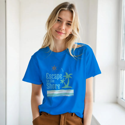 CIASARA Escape to the Shore Beach Graphic T-Shirt Women's Graphic Tee UK