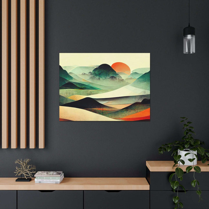 PopularityPro Vibrant Abstract Landscape Canvas Print