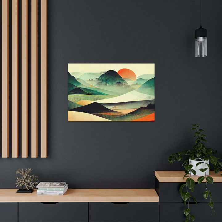 PopularityPro Vibrant Abstract Landscape Canvas Print