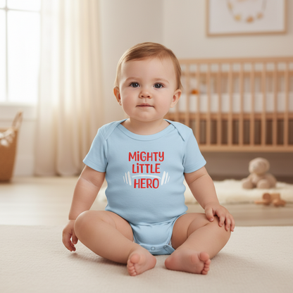 CIASARA Baby Bodysuit Mighty Little Hero Infant Bodysuit Infant One-Piece Snap Suit Baby Gift UK