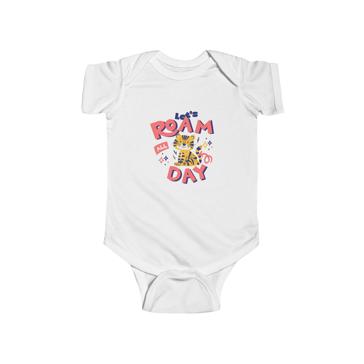 CIASARA Baby Bodysuit Let's Roam All Day Baby Bodysuit Cute Tiger Infant One-Piece Snap Suit Baby Gift UK