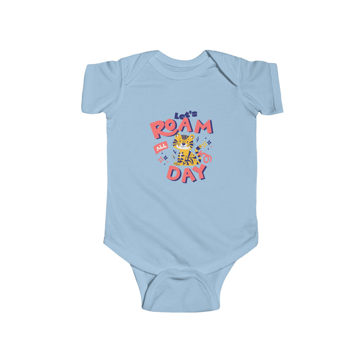 CIASARA Baby Bodysuit Let's Roam All Day Baby Bodysuit Cute Tiger Infant One-Piece Snap Suit Baby Gift UK