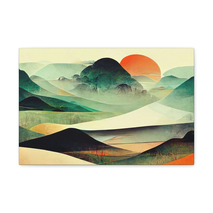 PopularityPro Vibrant Abstract Landscape Canvas Print