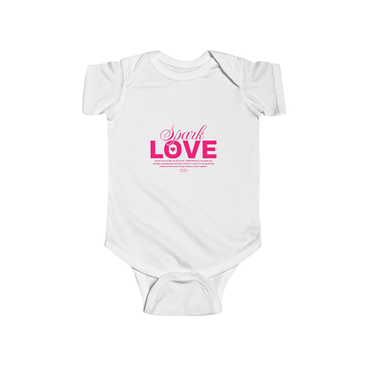 CIASARA Baby Bodysuit Infant Bodysuit Spark Love Pink Script Baby Shower Gift Infant One-Piece Snap Suit Baby Gift UK