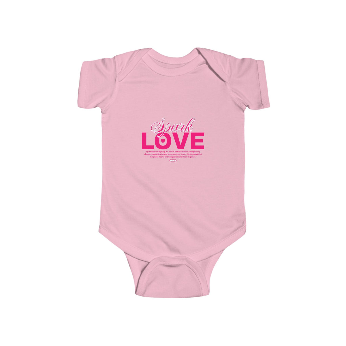 CIASARA Baby Bodysuit Infant Bodysuit Spark Love Pink Script Baby Shower Gift Infant One-Piece Snap Suit Baby Gift UK