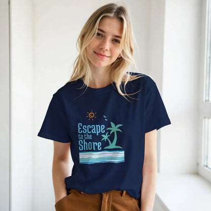 CIASARA Escape to the Shore Beach Graphic T-Shirt Women's Graphic Tee UK