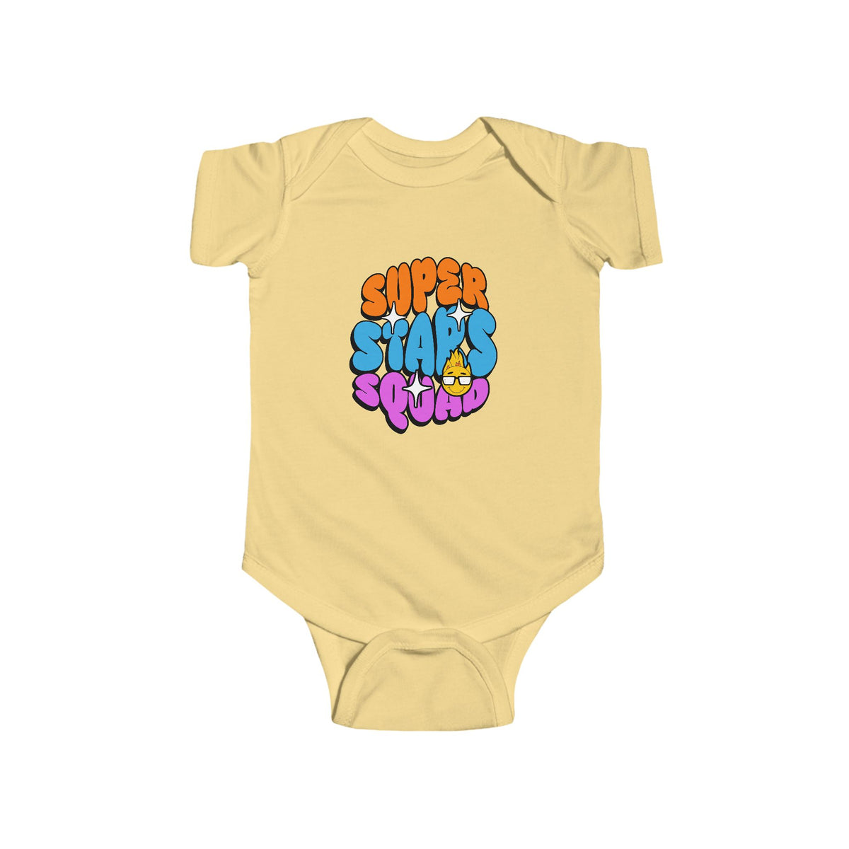 CIASARA Baby Bodysuit Infant Bodysuit Super Stars Squad Retro Graphic Baby Infant One-Piece Snap Suit Baby Gift UK