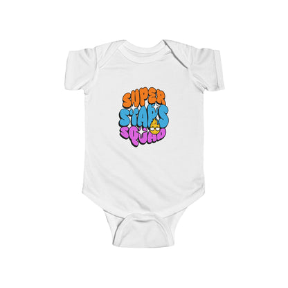 CIASARA Baby Bodysuit Infant Bodysuit Super Stars Squad Retro Graphic Baby Infant One-Piece Snap Suit Baby Gift UK