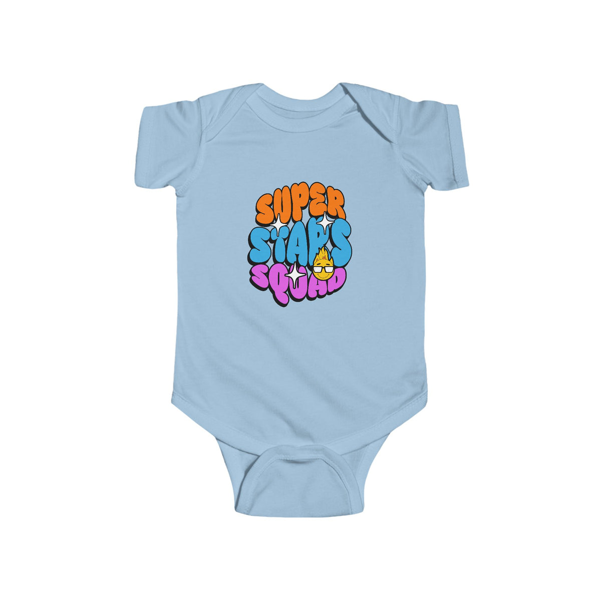 CIASARA Baby Bodysuit Infant Bodysuit Super Stars Squad Retro Graphic Baby Infant One-Piece Snap Suit Baby Gift UK