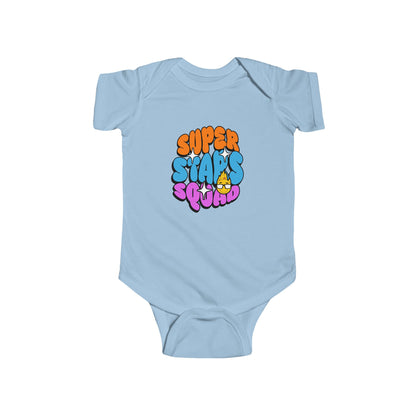 CIASARA Baby Bodysuit Infant Bodysuit Super Stars Squad Retro Graphic Baby Infant One-Piece Snap Suit Baby Gift UK