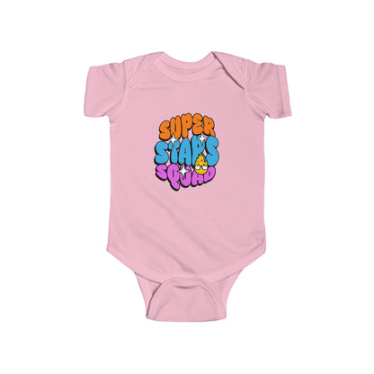 CIASARA Baby Bodysuit Infant Bodysuit Super Stars Squad Retro Graphic Baby Infant One-Piece Snap Suit Baby Gift UK