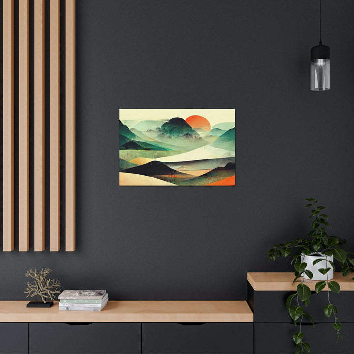 PopularityPro Vibrant Abstract Landscape Canvas Print