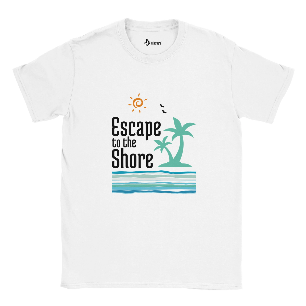 CIASARA Escape to the Shore Beach Graphic T-Shirt Women's Graphic Tee UK