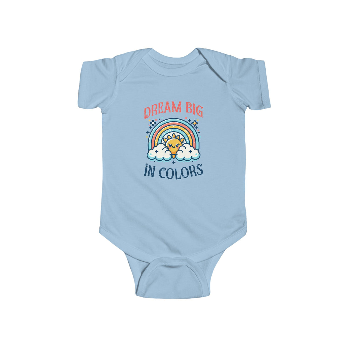 CIASARA Baby Bodysuit Dream Big in Colors Baby Bodysuit Infant One-Piece Snap Suit Baby Gift UK