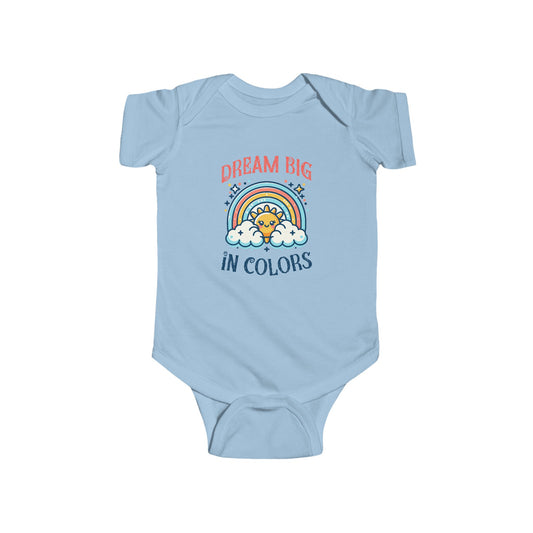 CIASARA Baby Bodysuit Dream Big in Colors Baby Bodysuit Infant One-Piece Snap Suit Baby Gift UK