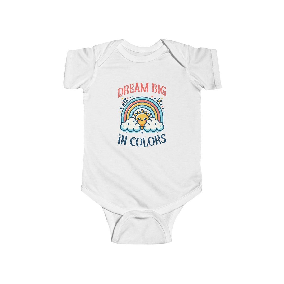 CIASARA Baby Bodysuit Dream Big in Colors Baby Bodysuit Infant One-Piece Snap Suit Baby Gift UK