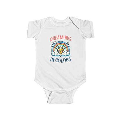 CIASARA Baby Bodysuit Dream Big in Colors Baby Bodysuit Infant One-Piece Snap Suit Baby Gift UK