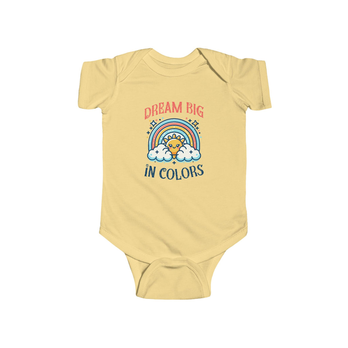 CIASARA Baby Bodysuit Dream Big in Colors Baby Bodysuit Infant One-Piece Snap Suit Baby Gift UK