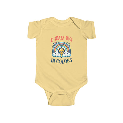 CIASARA Baby Bodysuit Dream Big in Colors Baby Bodysuit Infant One-Piece Snap Suit Baby Gift UK