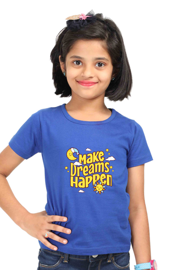 CIASARA Girls Graphic T-Shirt | Make Dreams Happen™ Kids T-Shirt