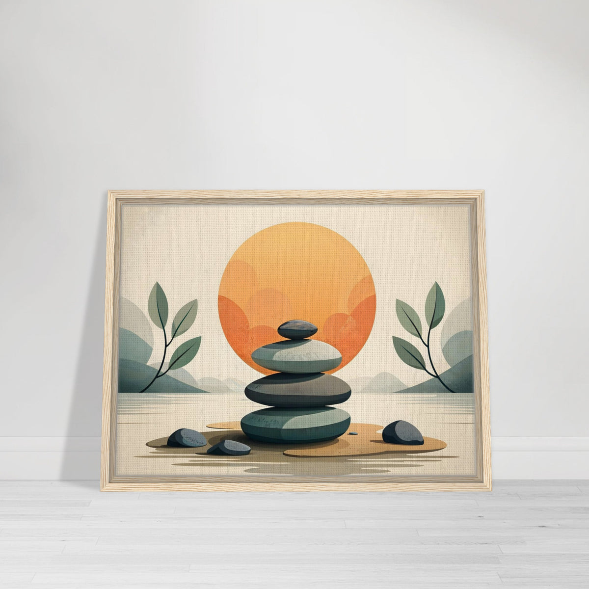 Shop the latest Wall Art Designs online. Balanced Horizon framed canvas wall art in natural wood frame. Shop Wall arts and Canvas Prints, Canvas Frames online at CIASARA