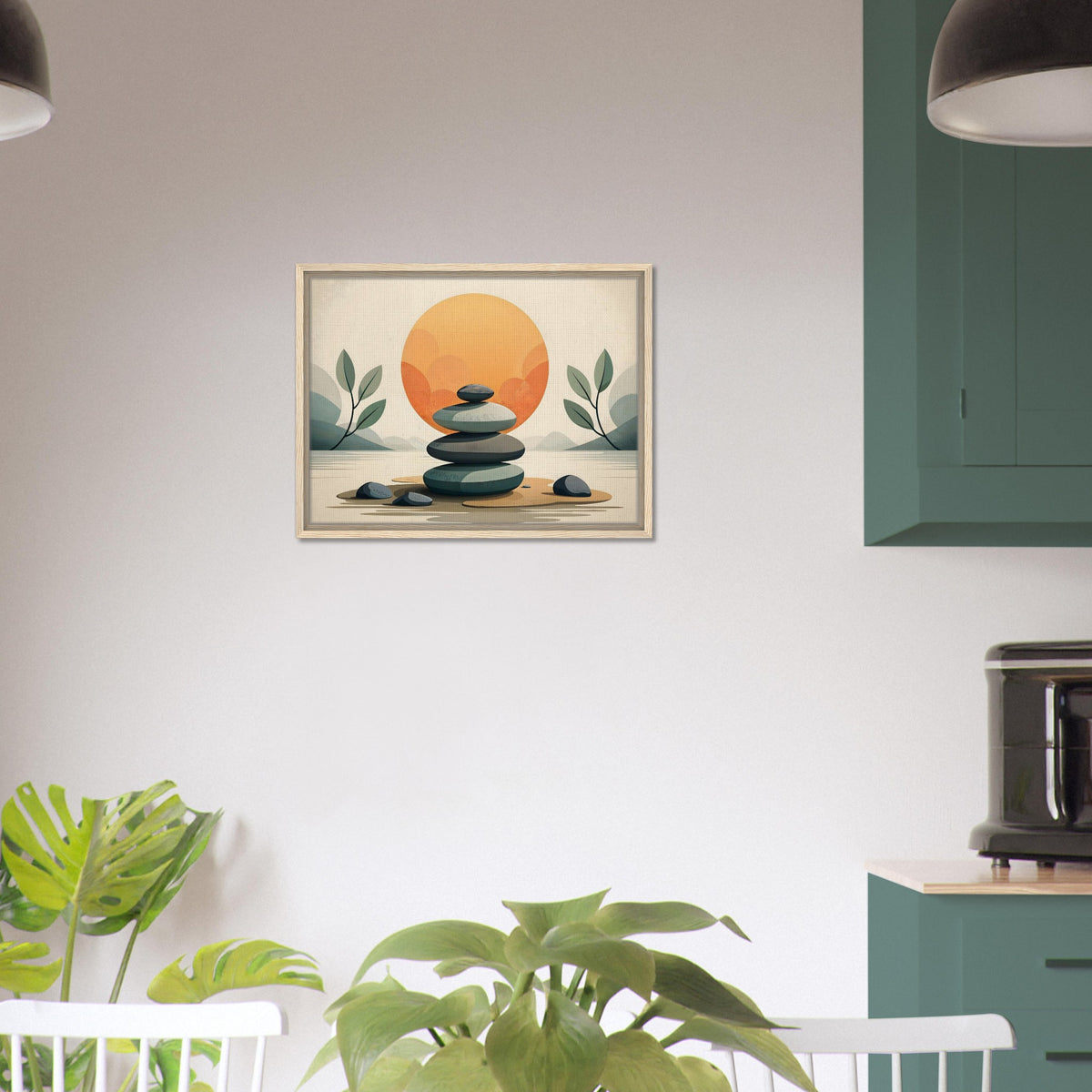 Buy online Framed wall art, canvas print, zen decor, boho wall art, minimalist interior art at CIASARA.
