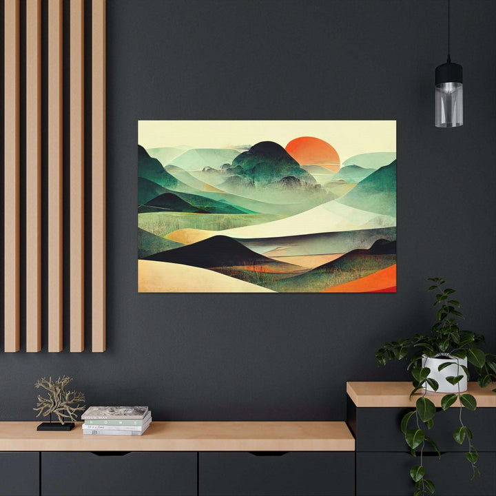 PopularityPro Vibrant Abstract Landscape Canvas Print